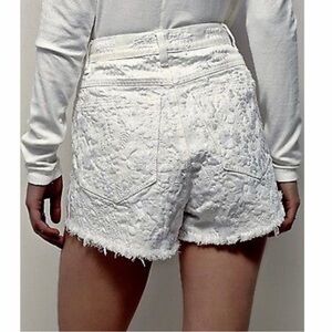 Free People Etienne Field Cutoffs In White Embroidered